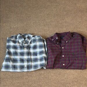 Polo Ralph Lauren Flannel Shirt Mens S Plaid Outdoor 2 Lot